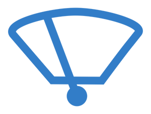 Vektor-Illustration der Scheibenwischer eingeschaltet Auto Display-Symbol