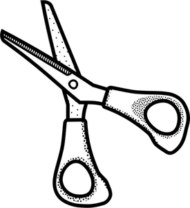 Small scissors line art vector illustration