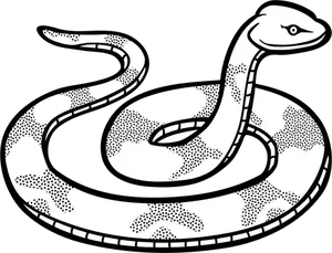 Image vectorielle de serpent convoluté ligne art
