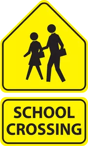 Placa da escola travessia
