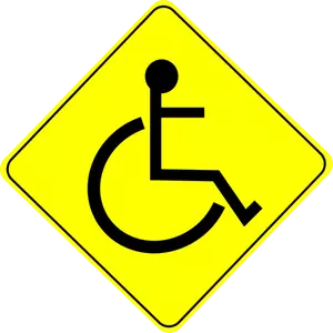 Tekerlekli sandalye dikkat işareti