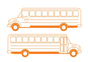 Disegno vettoriale di scuolabus