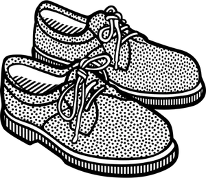 Vector clip art of spotty men's shoes