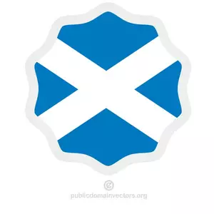Sticker with flag of Scotland