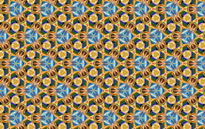 Gouden patroon behang