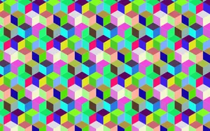 Prismatiska kuber mönster