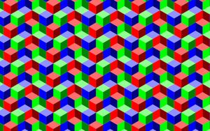 Kleurrijke kubus patroon