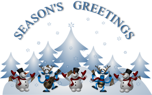 New Year season's greetings greeting card vector image