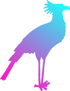 Imagen de silueta de color pájaro Secretario