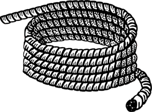 Blanco y negro ilustración de vector lineart de cuerda