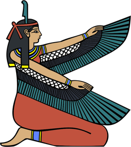 Egyptiläinen jumalatar Maat vektori ClipArt