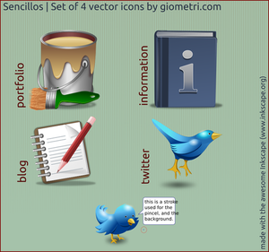 Four vector icons
