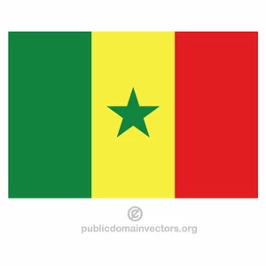 Senegalská vlajka vektorový