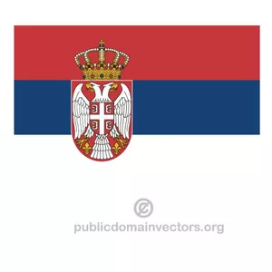Bandiera serba vettoriale