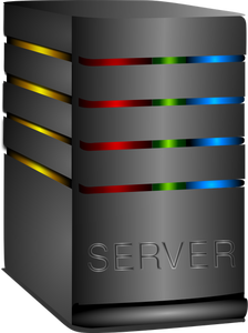 Shiny computer server vector image