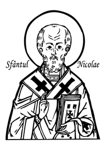 Saint Nicholas portret vector afbeelding