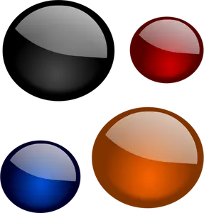 Imagem vetorial de conjunto de quatro bolas de cor