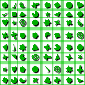 Motif de formes couleur vert