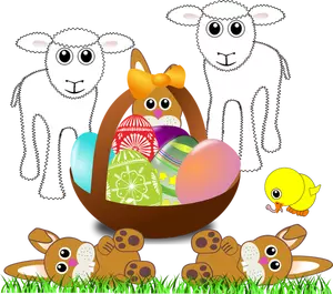 Vector clip art of Easter symbols