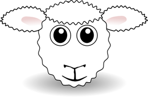 Komik koyun yüz vektör görüntü