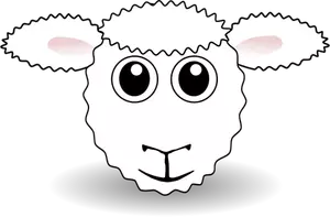 Divertido ovejas cara vector de la imagen