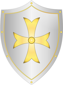 Vector de escudo medieval clásico dibujo