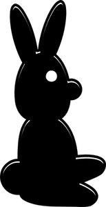 Vector silhouette graphics of rabbit