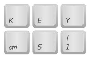 Dator nycklar vektorbild