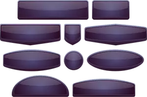 Vector clip art of purple two shade geometrical shapes