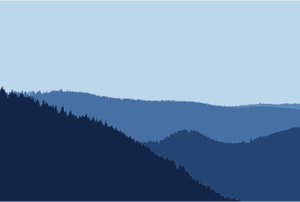 Simple scenic forest and mountains