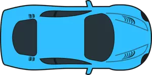 Biru balap mobil vektor ilustrasi