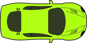 Parlak yeşil araba vektör çizim yarış