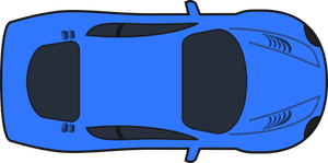 Azul escuro, ilustração vetorial de carro de corrida