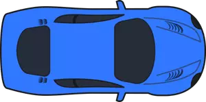Donkerblauw racing auto vectorillustratie