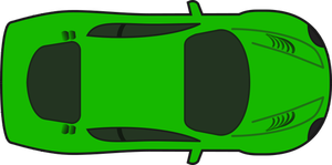Illustration vectorielle de course vert voiture