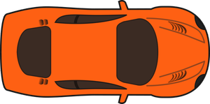Naranja carreras coche vector de la imagen