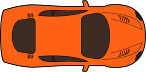 Immagine vettoriale di auto da corsa arancione