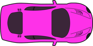 Rosa carreras prediseñadas auto vector