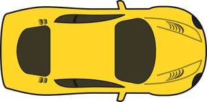 Illustrazione vettoriale di auto da corsa gialla