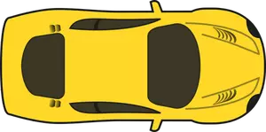Ilustración de vector amarillo carreras coche