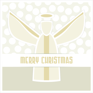Angel greeting card vector clip art