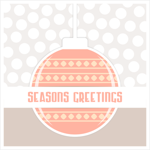 Christmas ornament greeting card vector image
