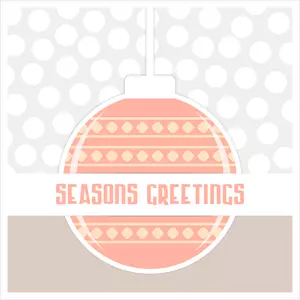 Christmas ornament greeting card vector image