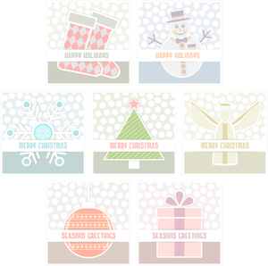 Selection of different greeting cards vector image