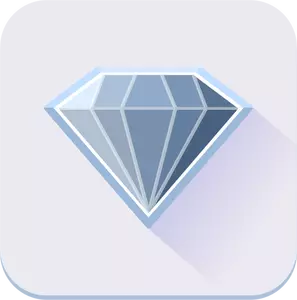 Solo diamante azul icono vector de la imagen