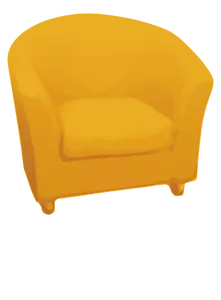 Single yellow sofa