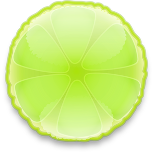 Yeşil limon dilimi