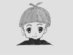 Vektor Klipart chlapce malé manga, kreslení