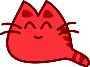 Vector graphics of red  kitten