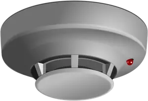 Grayscale smoke detector vector drawing